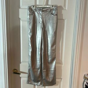 House of Harlow 1960 Silver Straight Leg Pants